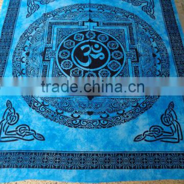 tibetan om sign printed tapestry