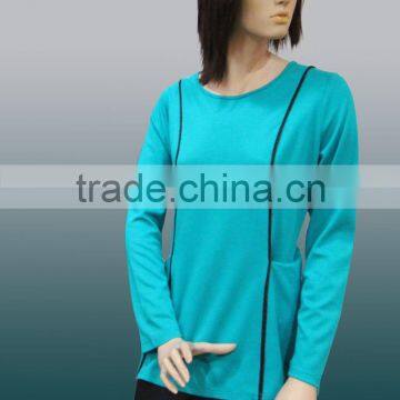 Long Sleeve Jersey Blouse Top photo-4