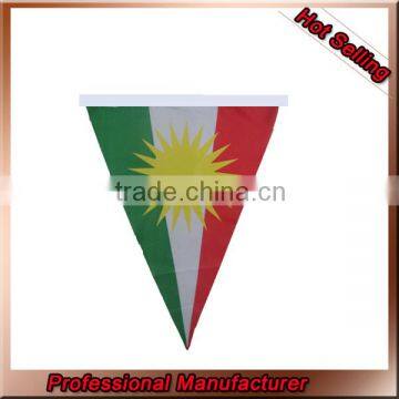 triangular flag,20*30cm red white green flag,durable and popular string flag