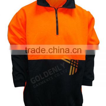 men's fleece sweater safety wear,high visibility safety sweater