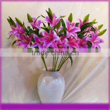 Artificial Natural touch purple real touch lily flower