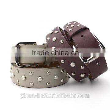 Fashion belt with white Pearl for woman