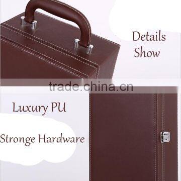China Manufacturer Luxury Custom Design PU Leather Wine Box photo-6