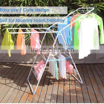 Stackable balcony clothes dryer,Multifunctional clothes hanger arm,White color powder coated cloth dryer