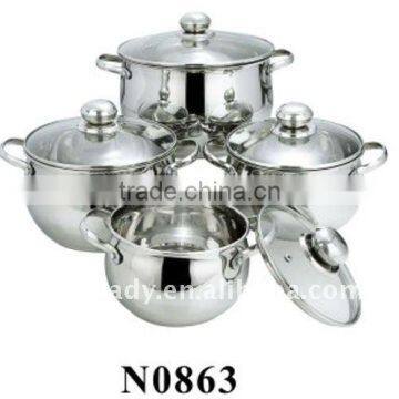 8pcs stainless steel apple shape cookware set