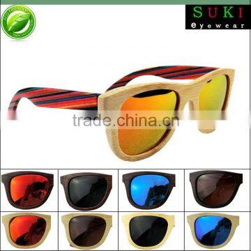 2015 Striped bamboo polarized sunglasses with bamboo boxs                        
                                                Quality Choice