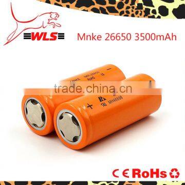 3500mAh 3.7V mnke 26650 battery rechargeable li-ion battery