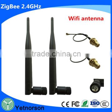 2.4GHz 5dBi 802.11b/g WiFi Antenna RP-SMA Male Connector For PCI Card USB Wireless Router +IPX-RP SMA Female 1.13 cable