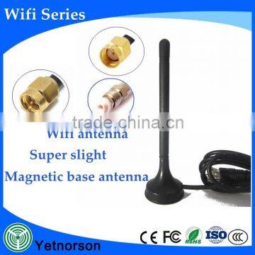 Free sample 2.4G GSM magnetic mount antenna 120mm SMA male wifi antenna