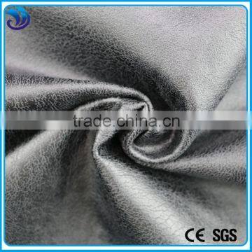 polyester spandex knitting suede hot stamping fabric for fashion garment