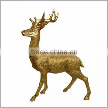 Garden Decor Golden Art Bronze Elk Statue Sculpture for Sale