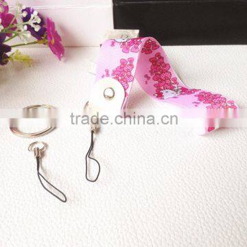 Make your own design holder lanyard for cell phone holder polyester short lanyard