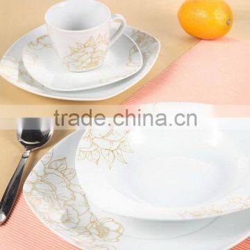 High quality antique plates porcelain dinner set