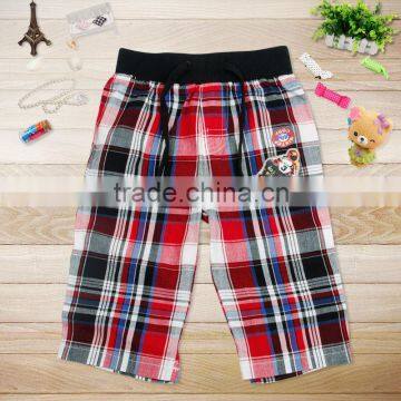 (D3735) BRBW Boys plaid summer shorts with adjustable waistband wholesale woven cargo shorts