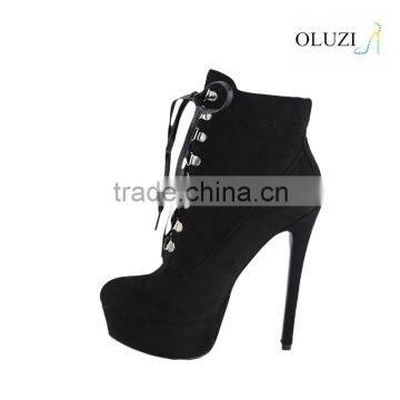 OlzB04 15 cm heel customize girls metal ankle high heel booties for women fashion trends