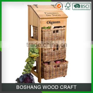 2016 new design solid wooden fruit crate racks