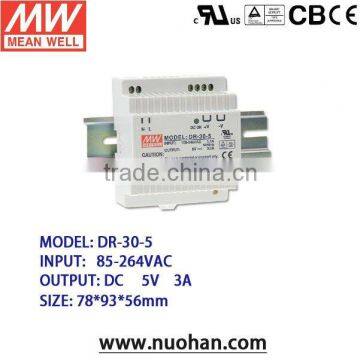 Mean Well DR-30-5 Industrial power supply DIN Rail Power Supply