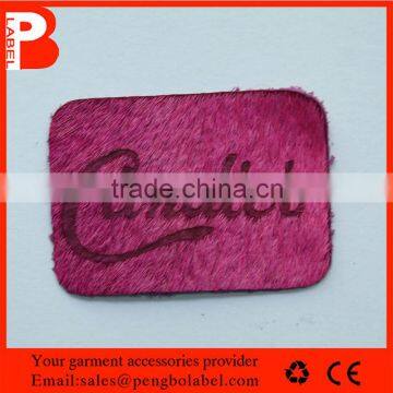 horsehair genuine leather patch for handbag / shoes