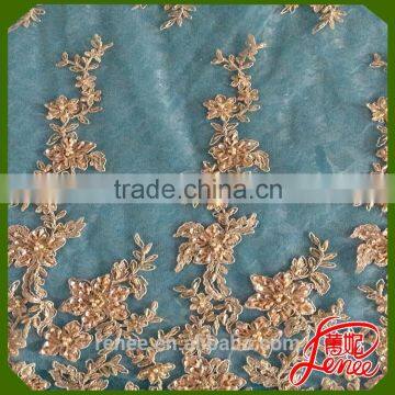 WOMAN PARTY DRESS CHOICE SEQUINED BEADS MESH EMBROIDERY FABRIC photo-3