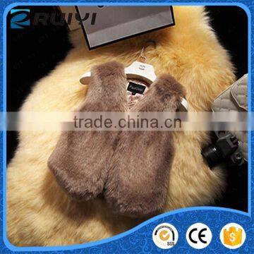 new design fashion women clothes imitation fur vest