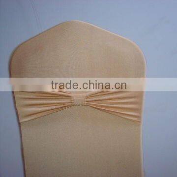 Gold spandex chair cover band/spandex chair sash with bow