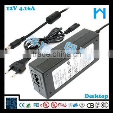 Best quality for led Light ac/dc 12v 4.16a power adapter 50w