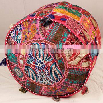 Pouffe Pouf Covers Vintage Patchwork Embroidered Pouffe Otttoman Boho Decor Home Decor photo-4