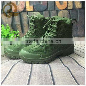 Army green waterproof military tactical hiking boots for man