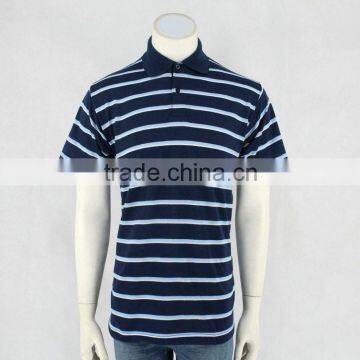 Short sleeve golf polo shirt for men striped golf polo shirt high quality OEM