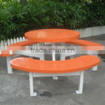 Outdoor metal furniture supplier of antirust finished portable picnic table and bench set