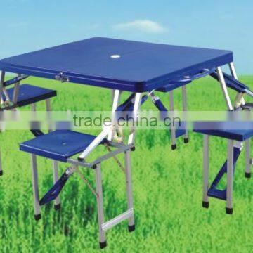 Plastic Folding Picnic Table Camping Easy-take Table Beach Folding Table