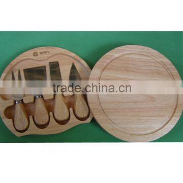 2014 wood cutting block with knife