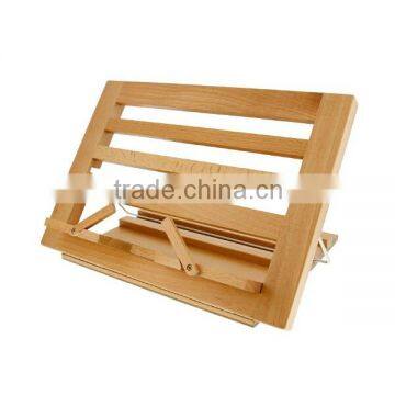 Made in China unfinished cheap handmade beech adjustable wooden book stand