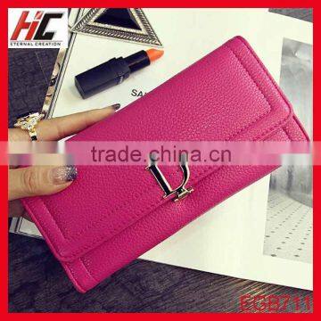 Best selling fashion design PU leather magic purse lady Zipper Wallet