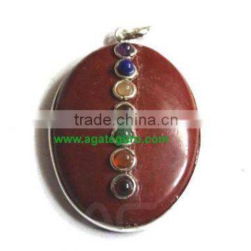 Red Jesper Oval Pendent : Wholesaler Manufacturer