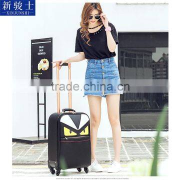 New Design Hot Selling PU Leather Material Travel Spinner Trolley Luggage photo-4