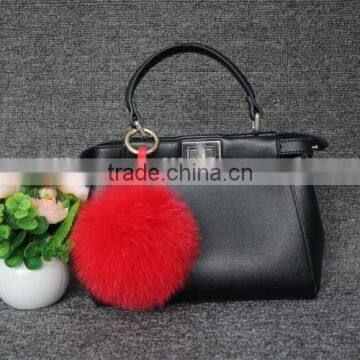 Wholesale Fur Pom Poms Top Quality fox Fur ball For Hat And Bag Raccoon Fur Key Chain