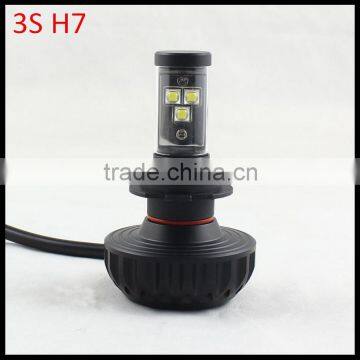 Auto motorcycle h7 high power led headlights 3000lm 6500k led driving DRL fog lamp h7 LED headlights
