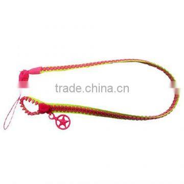 Elegant design of mobile phone zipper chain strap