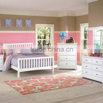 2015 modern fashion white wooden bedroom furniture