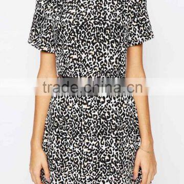 Dongguan Clothing Latest Women Summer Dresses, Short Sleeve Summer Dress for Fat Woman photo-4