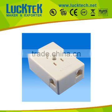 RJ11 / RJ12 Telephone Conversion Jack Box ,6P4C single modular box