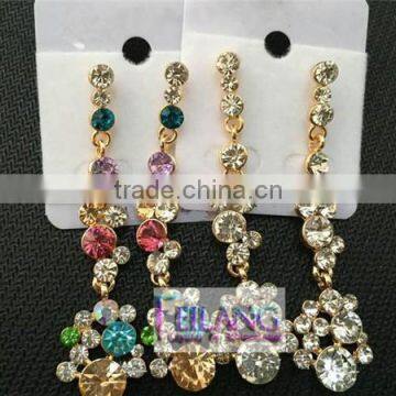 Wholesales Retro Diamond Earring Long Earrings Drop Earrings