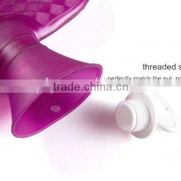 Hot New 1800ml PVC Hot Water Bottle Cross-hatched Fleece Cover Hot Therapy photo-3