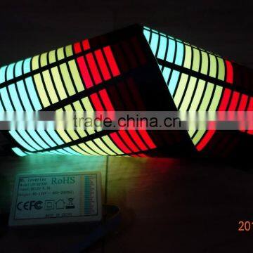 High Quality&High Brightness EL sound control car sticker / EL Music car sticker / EL sound music activated car sticke