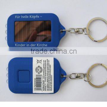 hot promotion 3 led mini solar led keychain