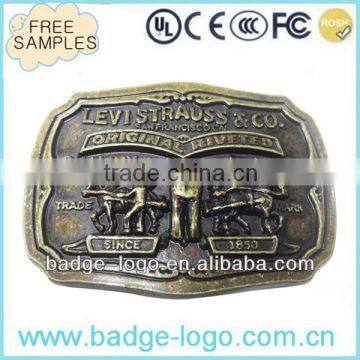 antique bronze customized belt buckle for belt