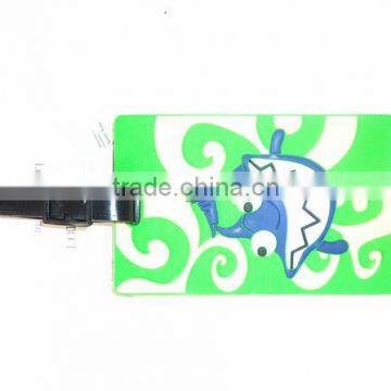 high quality lovely shark pattern rubber crew luggage tags