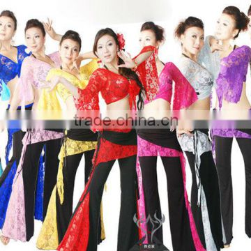 Qiancai Wuchieal long yoga practice pants,belly dancing trousers,sexy yoga belly dance pants (QC1001-5)