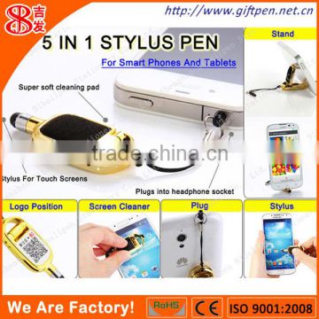 2014 the main promotion 5 in 1 stent stylus pen for ipad